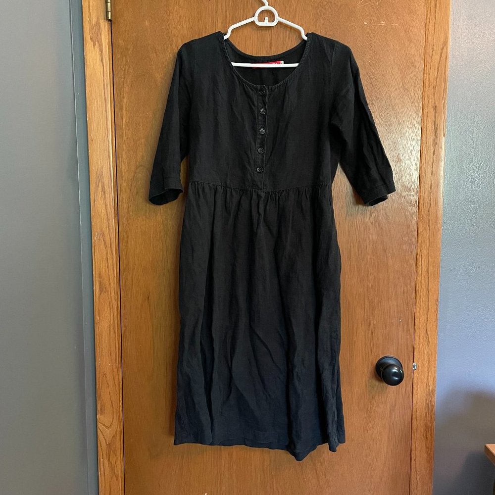 Small black linen Pyne & Smith dress